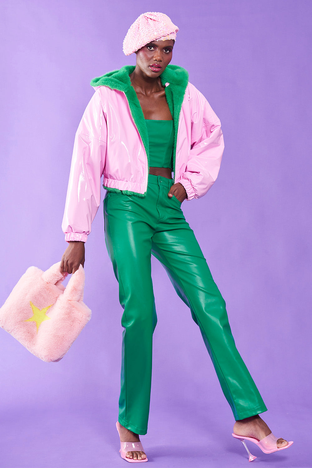 {PRE-ORDER, ARRIVING MID NOV.} "Color of Sisterhood" Faux Fur Reversible Coat