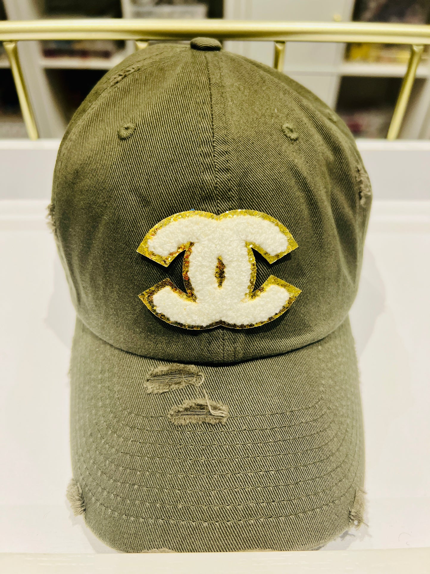 {CC15} Designer Inspired Dad Hat - Olive Green