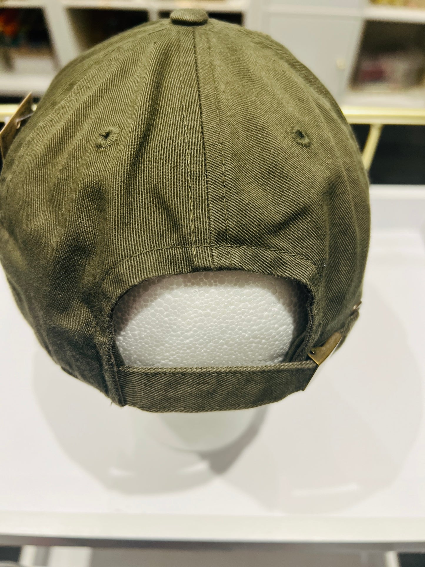 {LV13} Designer Inspired Dad Hat - Olive Green