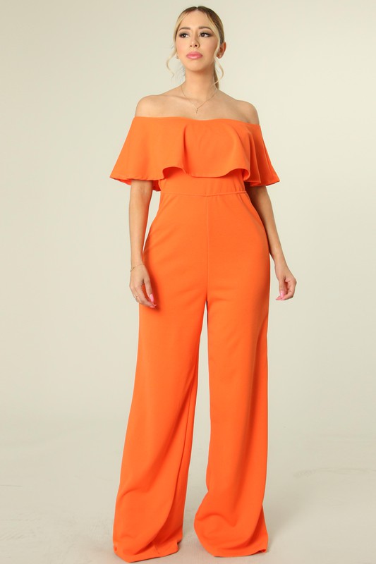 "Day Party" Jumpsuit - Orange