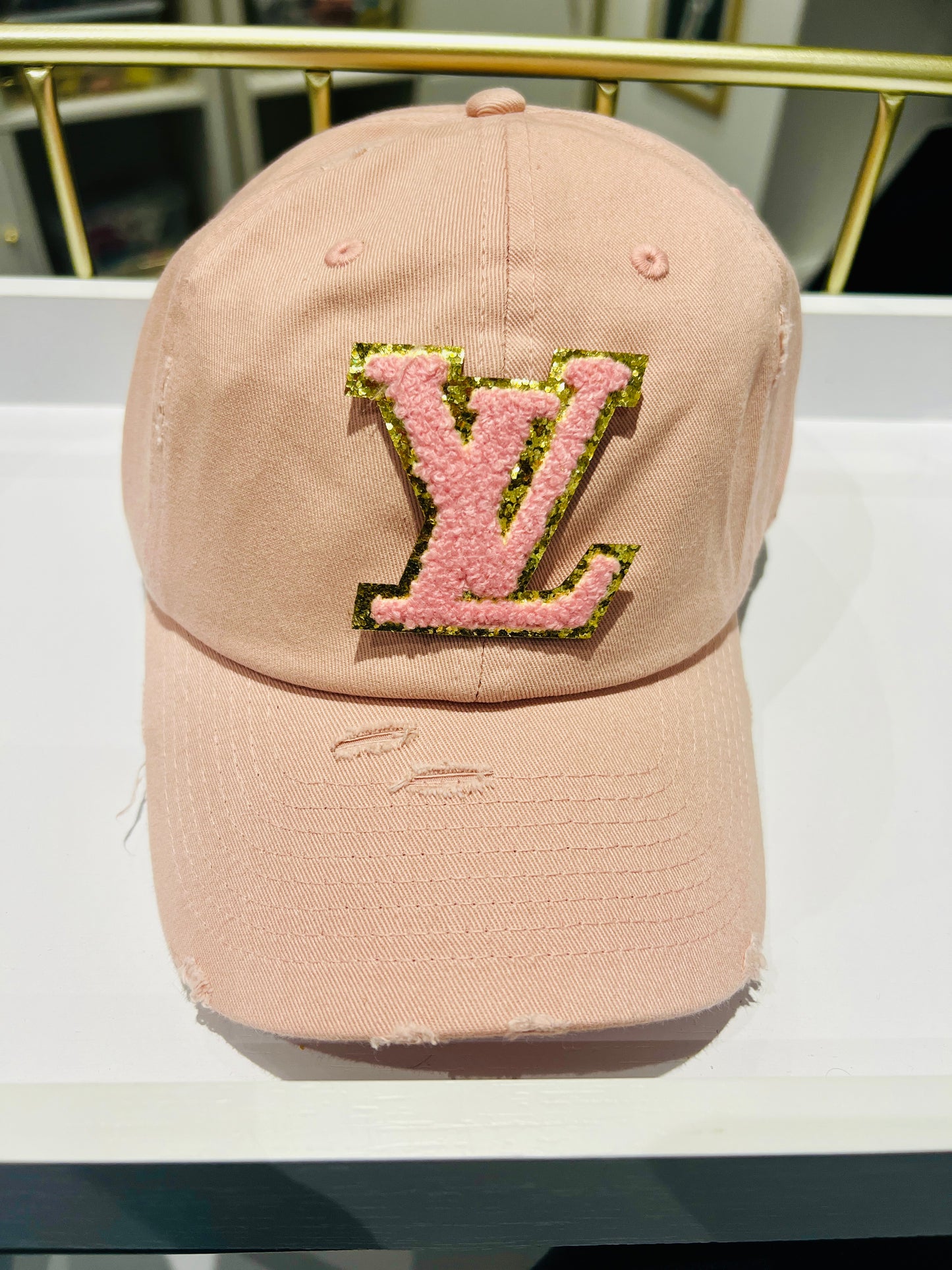 {LV11} Designer Inspired Dad Hat - Blush Pink