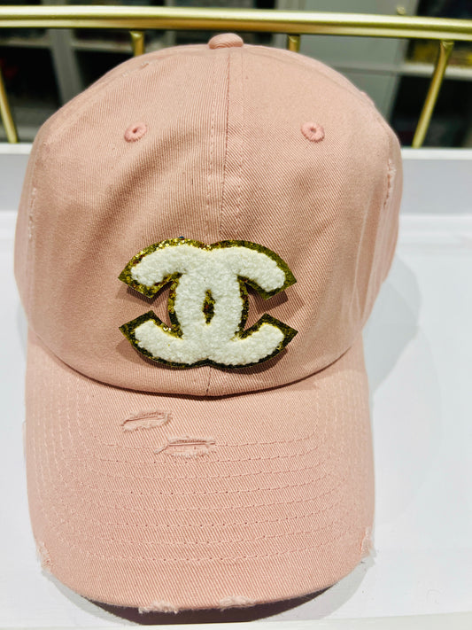 {CC12} Designer Inspired Dad Hat - Blush Pink