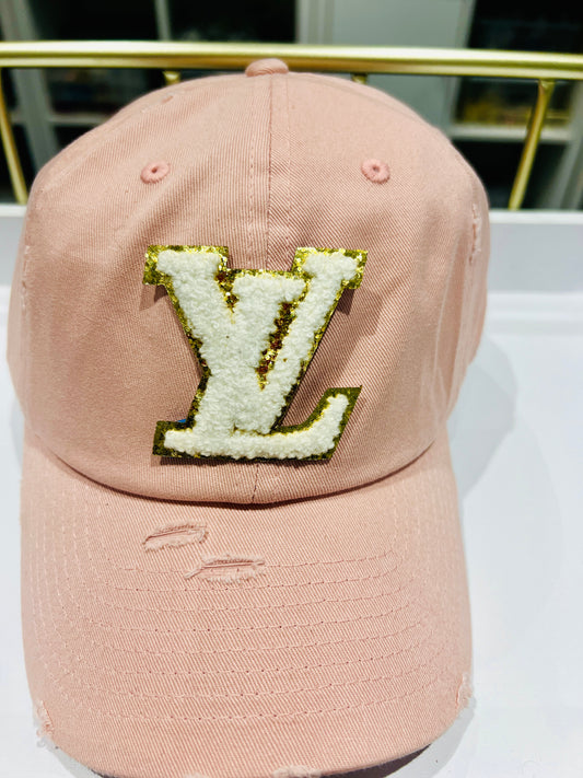 {LV12} Designer Inspired Dad Hat - Blush Pink