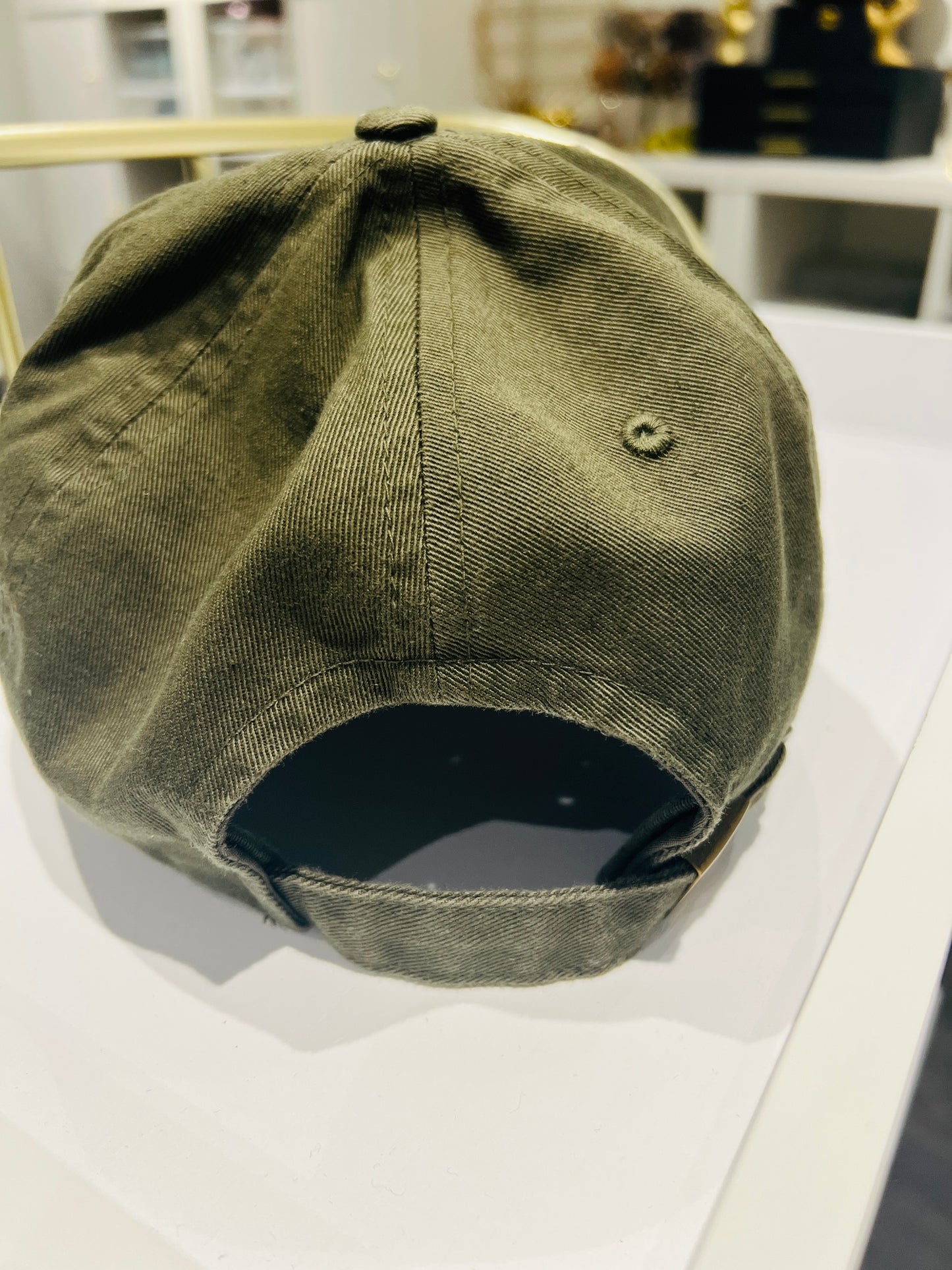 {LV15} Designer Inspired Dad Hat - Olive Green