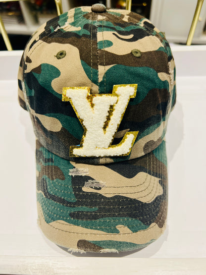 {LV9} Designer Inspired Dad Hat - Camo