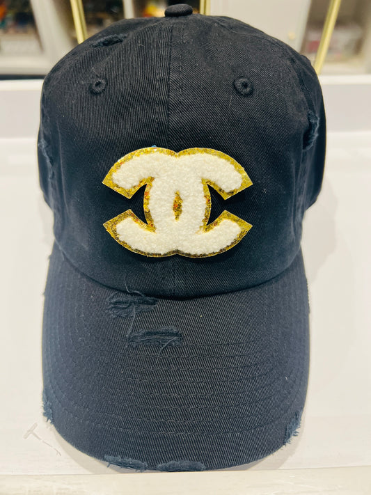 {CC18} Designer Inspired Dad Hat - Black