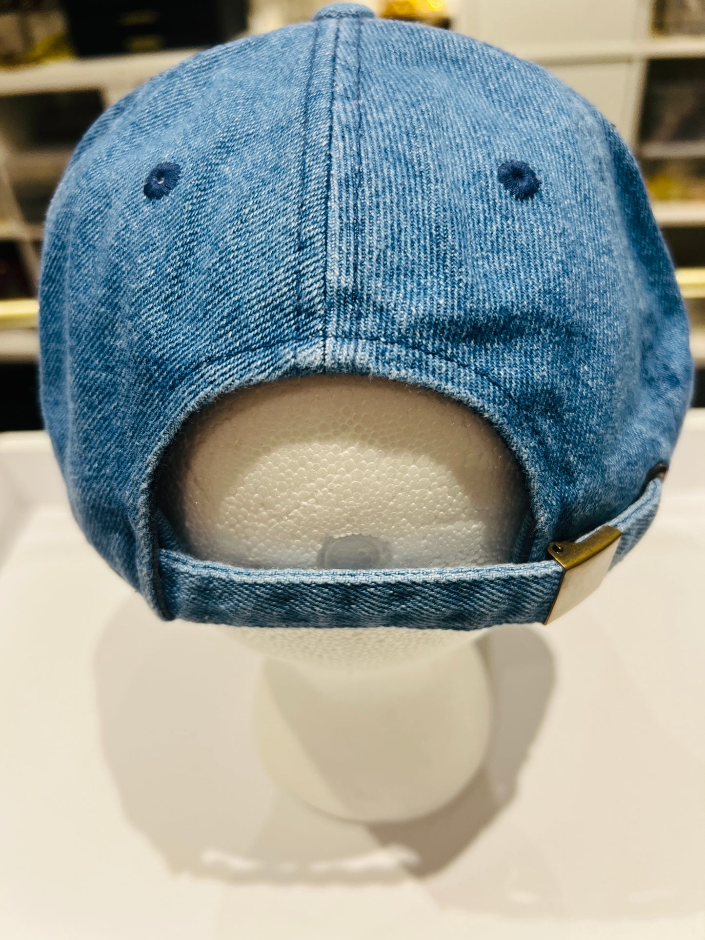 {LV2} Designer Inspired Dad Hat - Medium Blue Denim