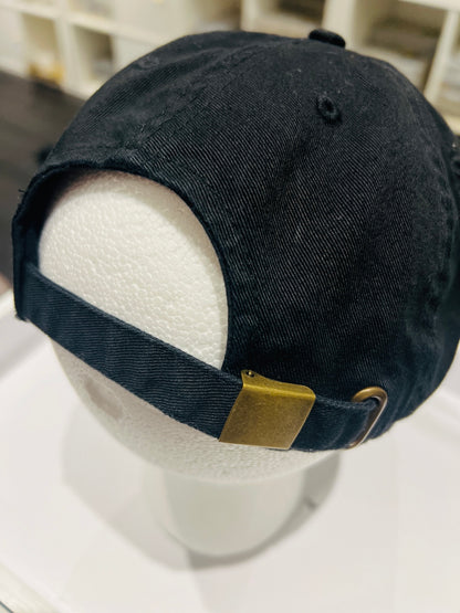 {CC17} Designer Inspired Dad Hat - Black