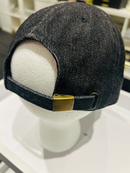 {CC6} Designer Inspired Dad Hat - Black Denim