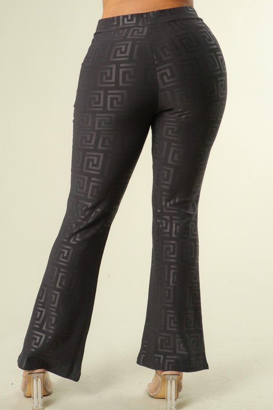 "A-Maze-Ing" Stretch Pants- Charcoal Grey