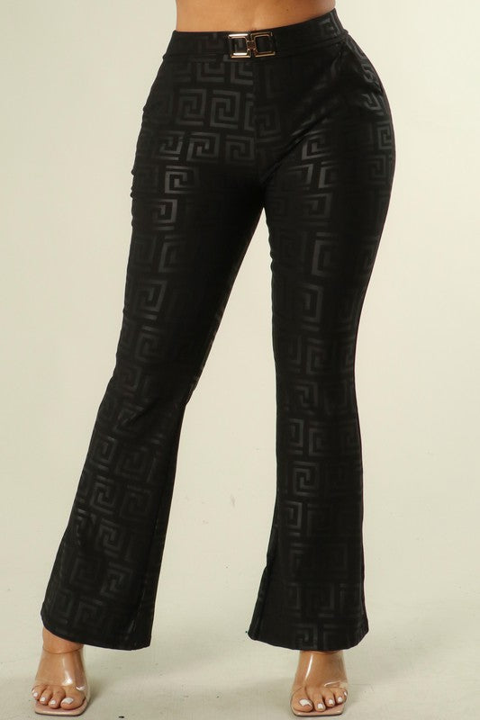 "A-Maze-Ing" Stretch Pants- Black