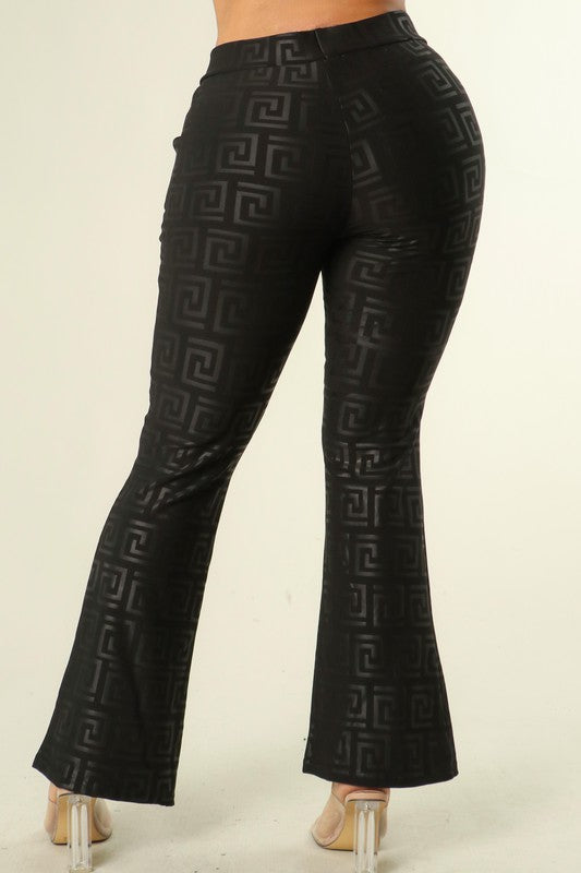 "A-Maze-Ing" Stretch Pants- Black