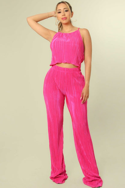 Easy Breezy 2 Piece Set - Fuschia