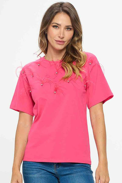Feather Chic - Fuschia