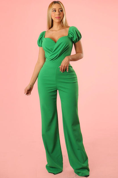 "The One"  Stretch Jumpsuit - Kelly Green