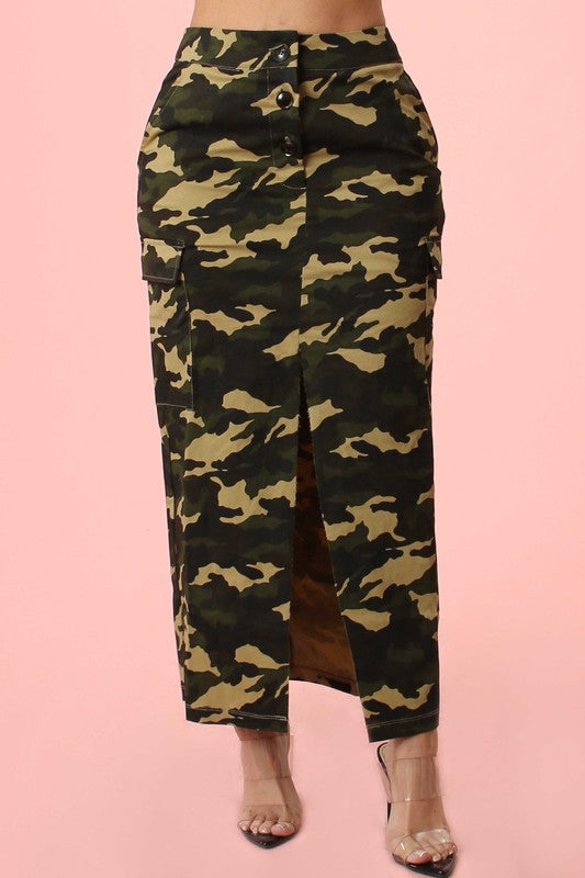 "Camo Love" Maxi Skirt