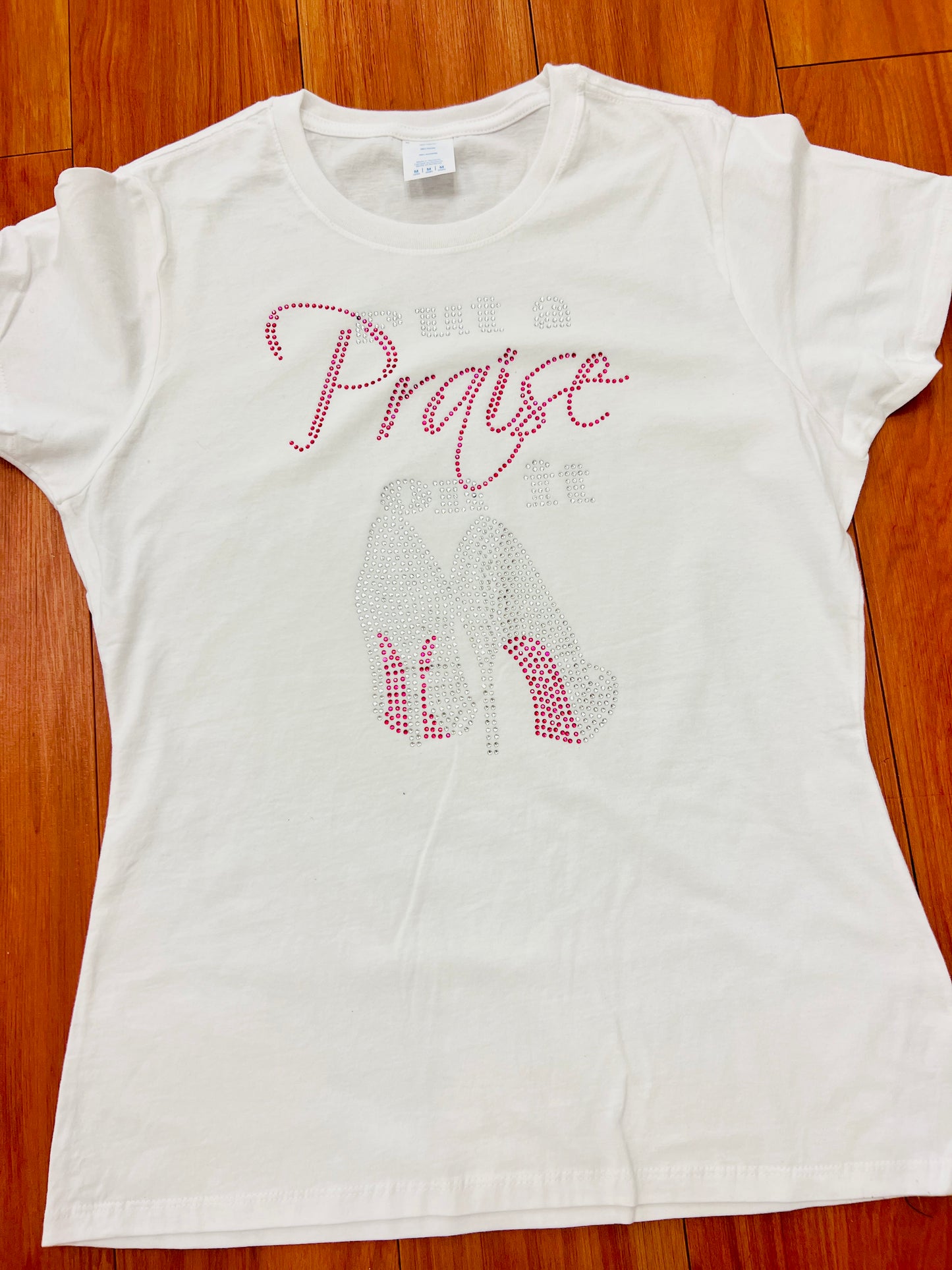 Praise Rhinestone -Basic T-Shirt