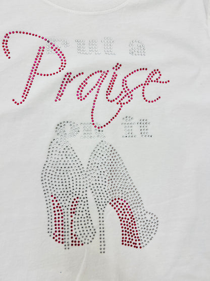 Praise Rhinestone -Basic T-Shirt